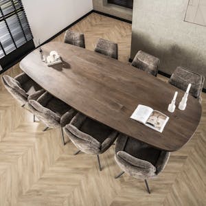 Table à manger design en bois d'acacia massif forme rectangulaire 300 cm MYSORE